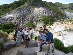 塚原温泉火口の視察